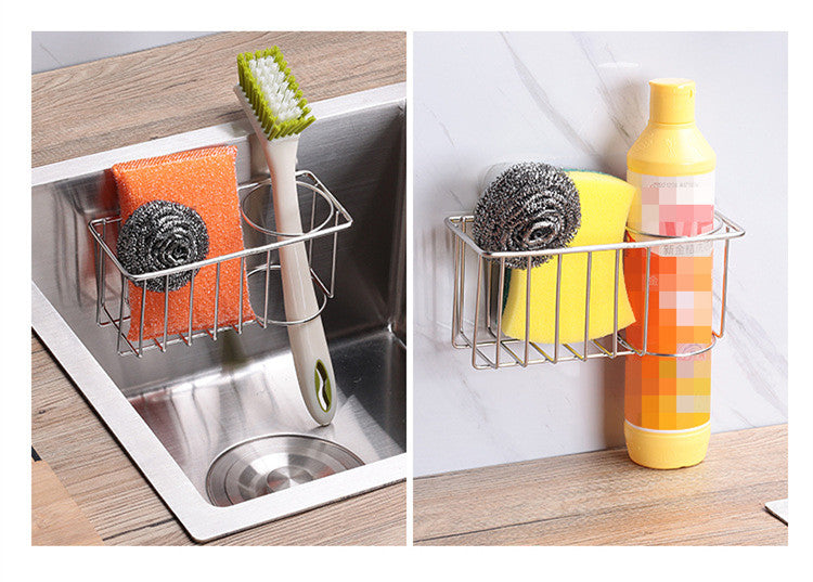 Stainless Steel Sink Hanging Basket Storage Drain Rack Kitchen Rack Sink Sink Hanging Basket Storage Rack Non-Magnetic