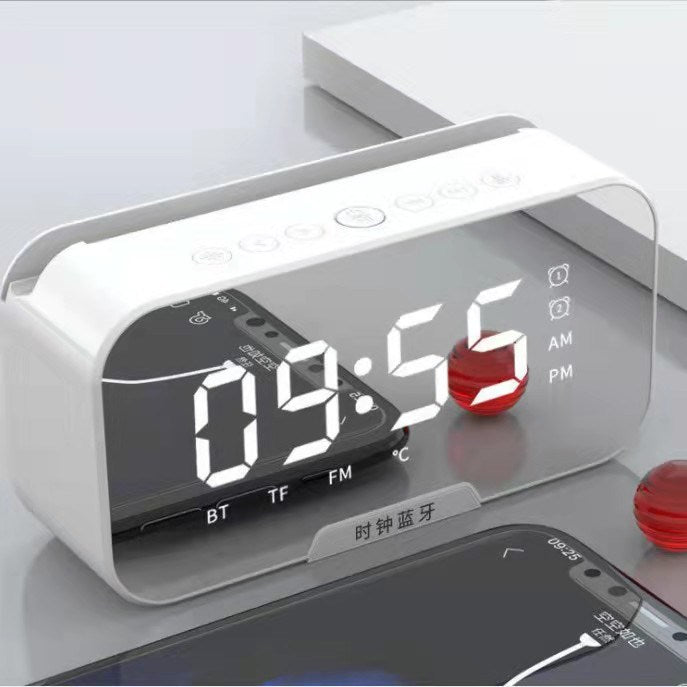 S8 Wireless Bluetooth Speaker HD Led Display Multifunction Stereo Bass Speakers Alarm Clock FM Radio TF Card Aux Music Playback.