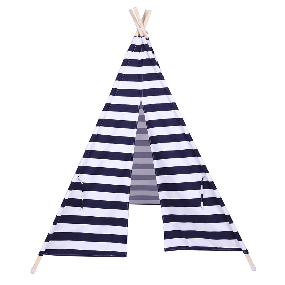 Indian Tent Children Teepee Tent Baby Indoor Dollhouse with Small Coloured Flags roller shade and pocket XH