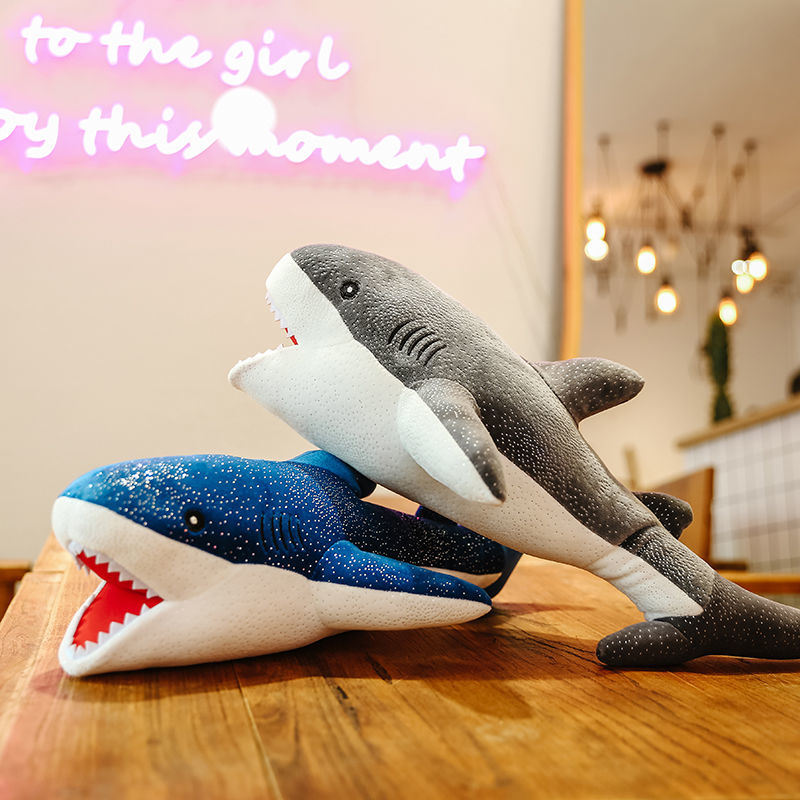 Cute Giant Soft Shark Stuffed Plush Toys Office Nap Pillow Home Comfort Cushion Child Decor Christmas Gift Sea Animal Doll