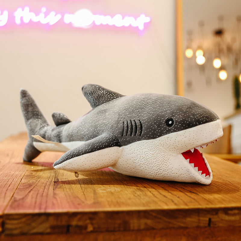 Cute Giant Soft Shark Stuffed Plush Toys Office Nap Pillow Home Comfort Cushion Child Decor Christmas Gift Sea Animal Doll
