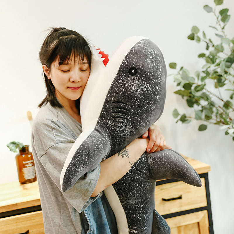 Cute Giant Soft Shark Stuffed Plush Toys Office Nap Pillow Home Comfort Cushion Child Decor Christmas Gift Sea Animal Doll