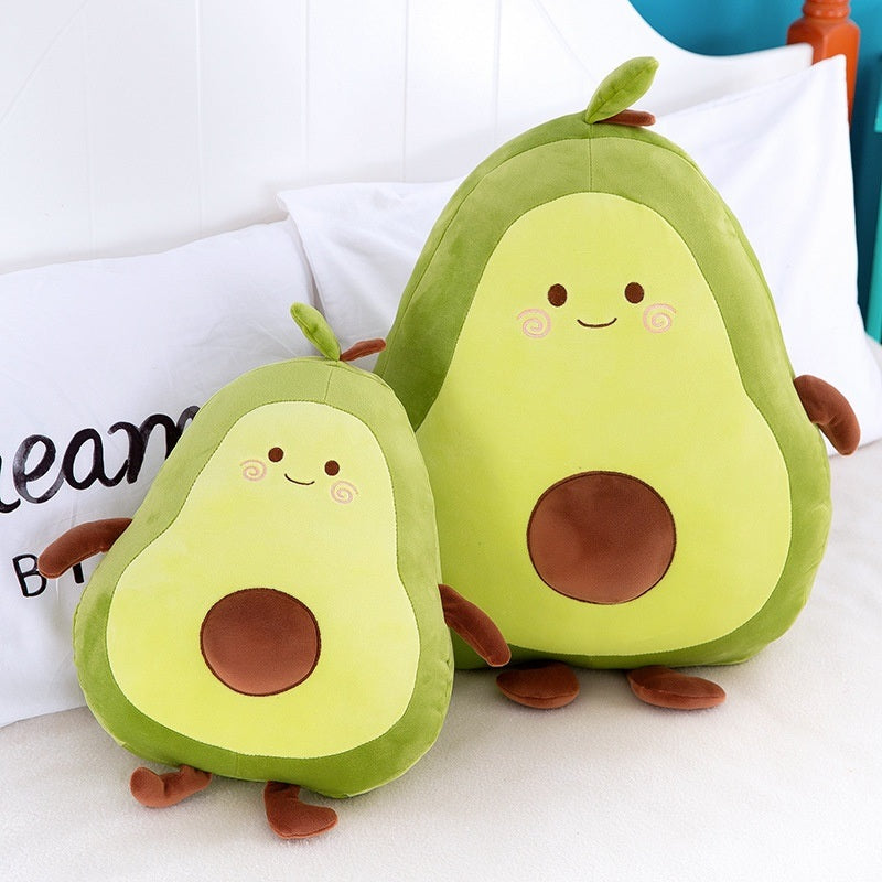 Comfortable Avocado Soft Pillow Plush Toy Kawaii Cartoon Fruits Appease Girls Baby Doll Toys